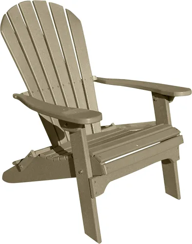 Miniatura 8 de Phat Tommy Silla Adirondack plegable – Silla Adirondack de polietileno de polietileno de alta densidad – resistente plástico reciclado – Muebles