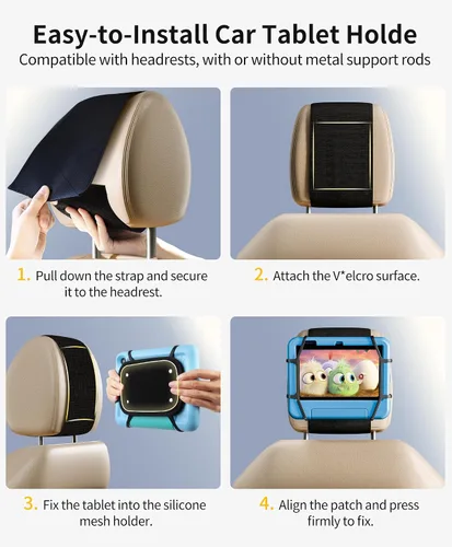 Miniatura 6 de FANGOR Paquete de 4 Soportes para Tableta para Coche
