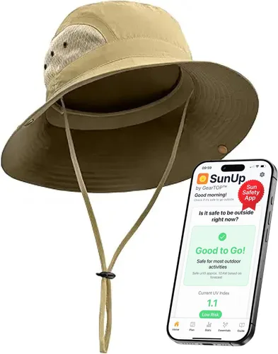 Miniatura 16 de GearTOP Wide Brim Sun Hat for Men & Women, UPF 50+ Fishing Hat with Detachable Neck Flap & Face Cover Gardening Boonie Sunhat