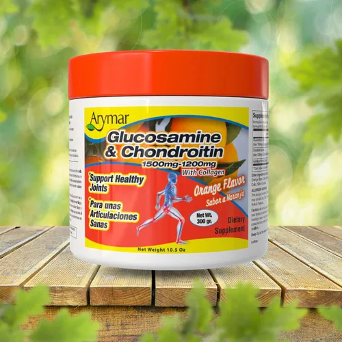 Miniatura 7 de Arymar Glucosamina Chandroitin Powder (1500 mg/1200 mg) - Suplemento de apoyo a la salud de las articulaciones - Ayuda a mantener la movilidad