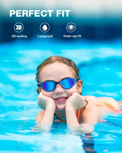 Miniatura 4 de ZIONOR Gafas de Natación para Niños, G1MINI SE Gafas de Natación Antivaho para Niño Niña 6-14 C2 (Lente azul - Negroazul)