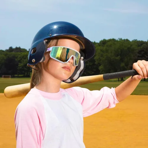 Miniatura 4 de MVPTGRS Gafas de sol deportivas para niños y niñas de 8 a 14 años, marco TR90, para béisbol, softbol, ciclismo, golf Lentes rosadas con montura