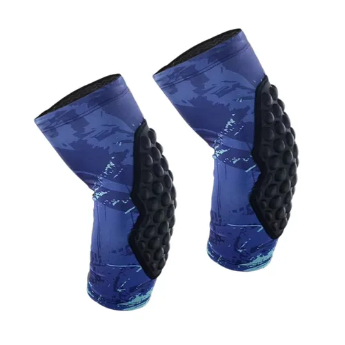 Topeter Rodilleras acolchadas para hombres y mujeres, equipo protector de lucha, rodilleras antideslizantes para adultos, 1 par (azul M)