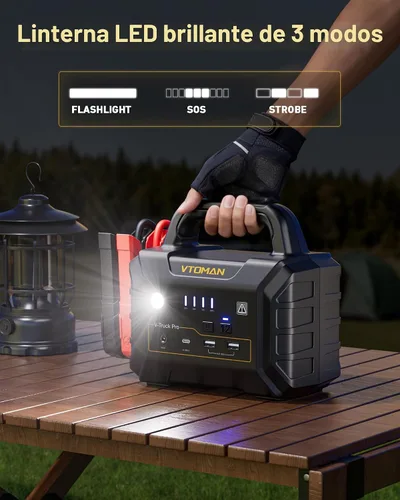 Miniatura 7 de VTOMAN V-Truck Pro 8000A Arrancador de Batería de Coche con Carga Rápida de 65W, Arrancador Portátil de 41600mAh para Todos los Motores de Gasolina