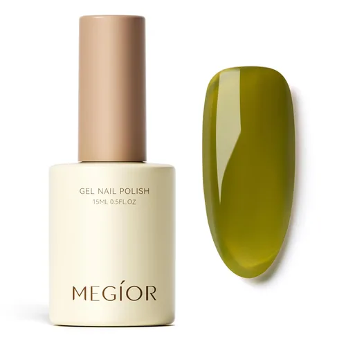 Miniatura 33 de MEGIOR Esmalte de uñas de gel blanco de 0.5 fl oz, color blanco antiguo, secado con luz UV, esmalte de gel francés, arte de uñas, salón de manicura