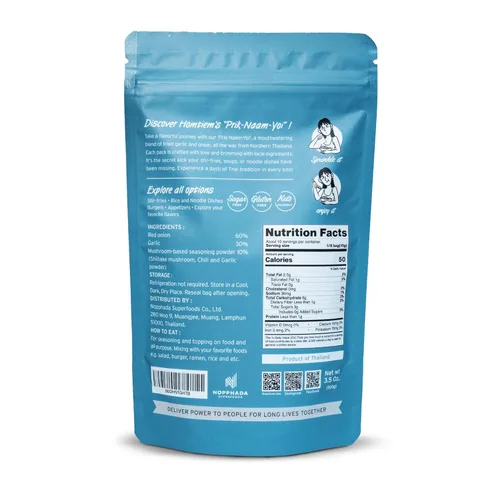 Miniatura 2 de Homtiem Ajo Crujiente y Cebolla: Original Suave 3.5 Oz., Especia Suave, Condimento Versátil, 100% Natural, Sin OMG, Vegano y Sin Gluten, Listo