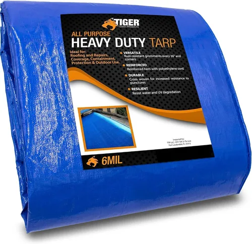 Miniatura 7 de Lona duradera, resistente e impermeable de 16 x 20 pies, multiusos de 6 mil, de Tiger Tough..