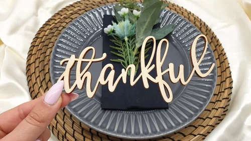 Miniatura 8 de Tarjetas de lugar agradecido, tarjetas de lugar de Navidad personalizadas, ajuste de lugar de cena personalizado, decoración de mesa de otoño