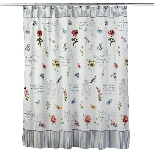 Miniatura 29 de SKL Home by Saturday Knight Ltd. Cortina de ducha de tela Hopscotch, color gris, 72x72 pulgadas Hopscotch (gris)