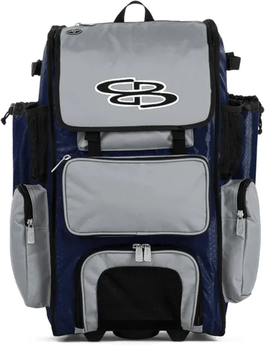 Miniatura 112 de Boombah Rolling Superpack - Bolsa para equipo de béisbol/sóftbol, varios colores, mango telescópico y capacidad para 4 murciélagos, versión