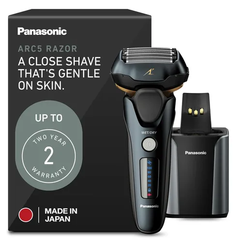 Miniatura 14 de Afeitadora eléctrica Panasonic ARC5 para hombres con recortadora emergente, maquinilla de afeitar húmeda/seca de 5 hojas, afeitadoras eléctricas