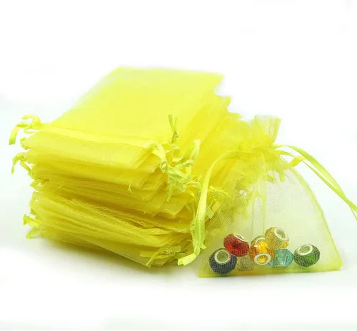 Miniatura 7 de Bolsas de regalo de organza de 5 x 7 pulgadas con cordón para joyas, dulces, flores de lavanda secas, 100 bolsitas rojas, bolsa de malla de tela