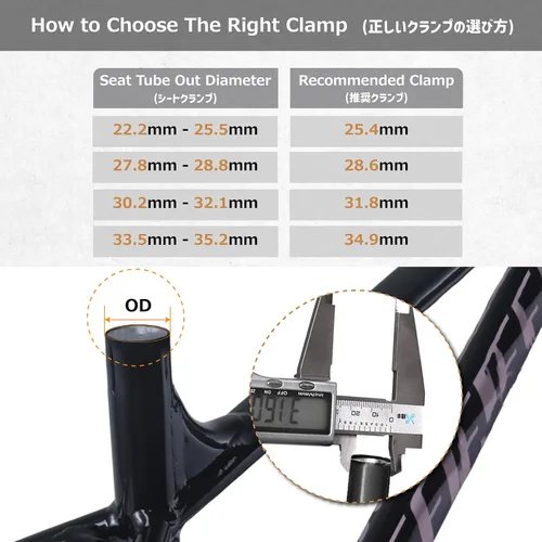 Miniatura 3 de Azarxis Abrazadera de poste de asiento de bicicleta de liberación rápida de aleación de aluminio para tija de sillín de bicicleta Clip de 1.126 in