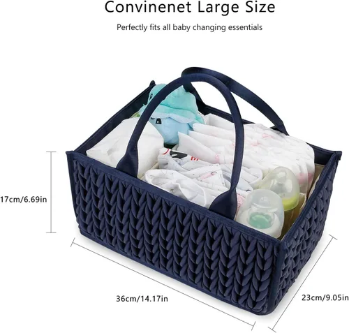 Miniatura 5 de Fahion Mahua - Organizador de pañales para bebé, resistente al agua, cesta de almacenamiento para pañales y toallitas de bebé, organizador