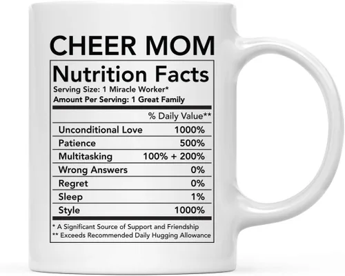 Miniatura 42 de Andaz Press Divertida taza de té de café de cerámica de 11 onzas, regalo de agradecimiento, datos nutricionales del ejército, paquete de 1, ideas