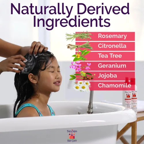 Miniatura 3 de Fairy Tales Romero Repel Daily Kids Champú, acondicionador y acondicionador Spray Recambio Trio – A los niños les gusta el olor, los piojos