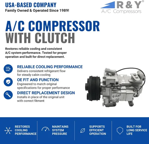 Miniatura 2 de RYC Compresor de aire acondicionado automotriz y embrague de A/C EG463