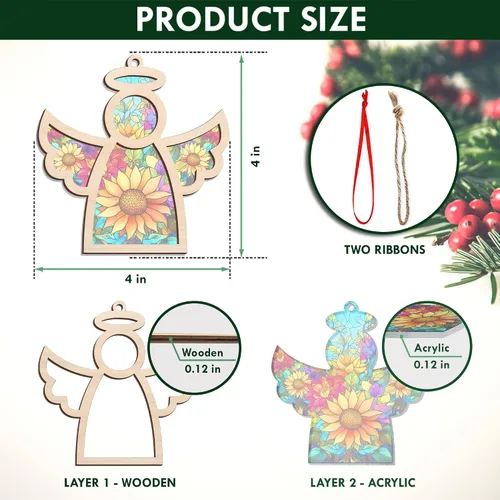 Miniatura 2 de AXIARA Adorno Navideño Conmemorativo de Aborto Espontáneo - Captasol de Ángel Guardián Adornos Navideños 2025 - Regalos de Condolencias por