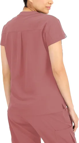 Miniatura 3 de Hanes ComfortFit - Camiseta elástica con cuello mandarina para mujer