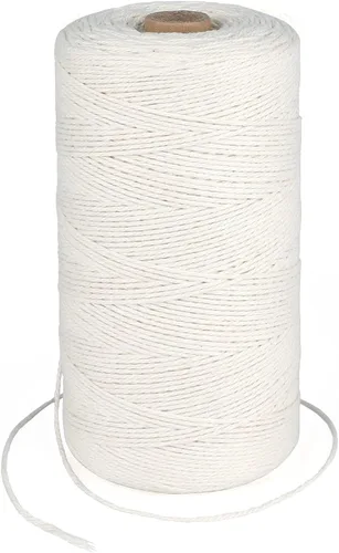 Miniatura 9 de G2PLUS Cuerda de algodón blanca, cuerda de algodón de 2 mm, cuerda de cocina de 656 pies, cuerda de panaderos de algodón para manualidades