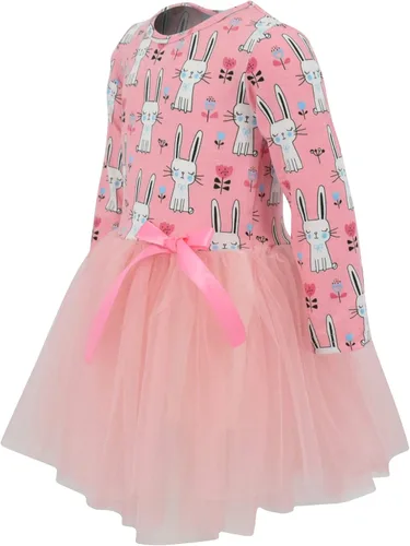 Miniatura 2 de Unique Baby Vestido tutú de conejo de Pascua de manga larga para niñas