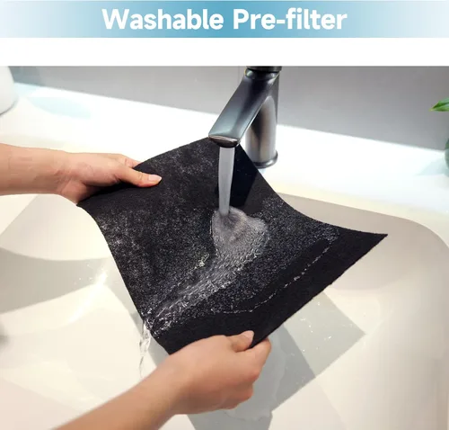 Miniatura 6 de Paquete de 2 filtros de repuesto K2 compatibles con el purificador de aire LUNINO K2, filtros de doble cara para el hogar y habitación grande