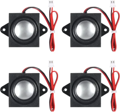 Miniatura 6 de 4 piezas de altavoz mini de 4 ohmios, 3 vatios, altavoz micro para Arduino con longitud de línea de 11 mm, terminal JST-PH2.0mm de 2 pines