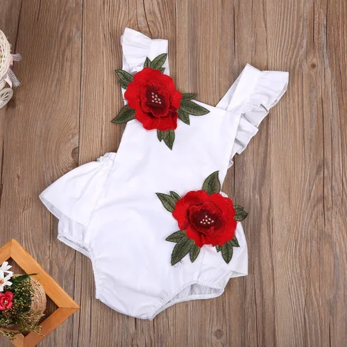 Miniatura 5 de Mameluco para bebé y niña, ropa floral para el verano, traje de verano