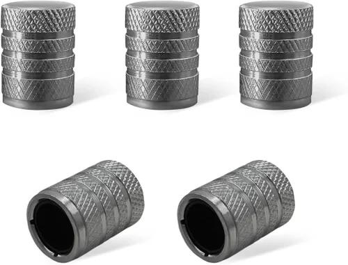 Miniatura 11 de Ziciner 5 piezas de tapas de vástago de válvula de neumático para automóvil, cubiertas de vástago de rueda de aluminio anodizado, tapas de aire