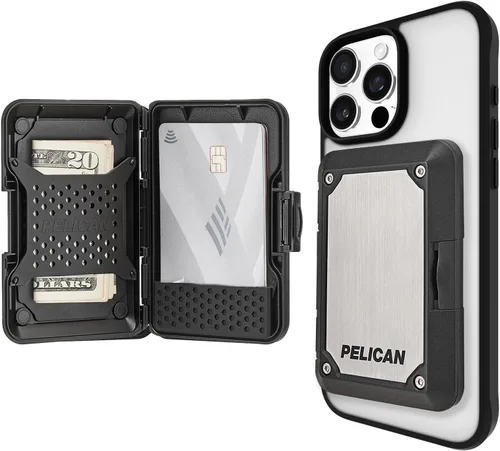 Miniatura 10 de Pelican Protector AirTag MagSafe Billetera/tarjetero [bloqueo RFID] con capacidad para hasta 5 tarjetas y dinero en efectivo, cartera inteligente