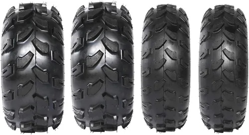 2 juegos de 19x7-8 delantero y 18x9.5-8 trasero sin cámara neumático con llanta para ATV Go Kart Quad Bike 4 ruedas