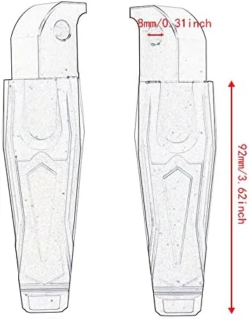 Miniatura 2 de Reposapiés trasero de motocicleta Pedales para Yamaha MT09 MTN850 MT09, MT07 MT03 para Yamaha XSR900 MTM850, XSR700 XP500 XP530 para Yamaha FZ1 FZ6