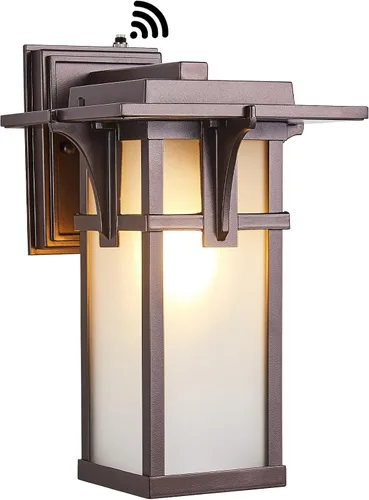 Miniatura 10 de Luces de porche para montaje en pared, farol de pared al aire libre, de aluminio impermeable con vidrio esmerilado, lámparas de pared modernas