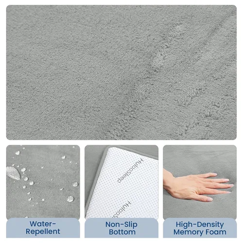 Miniatura 4 de Huloo Sleep Alfombra de Juego para Bebés para Piso, Espesor de 1.3" de Espuma Elástica, Alfombra de 1.27m×1.27m para Tiempo de Barriga, Terciopelo