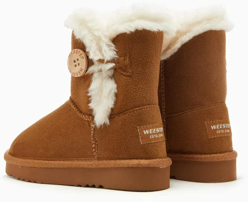 Miniatura 7 de Weestep Botas de nieve ligeras para invierno, botón de madera, piel de oveja