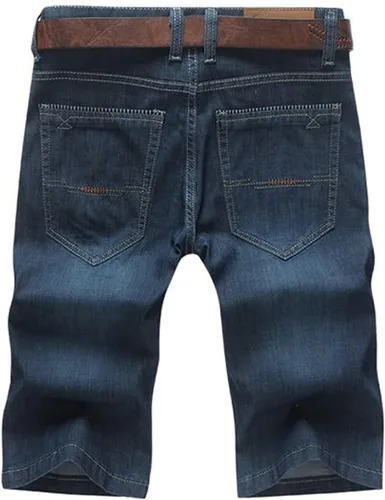 Miniatura 3 de TheyLook Pantalones cortos de mezclilla sueltos con bolsillo para hombre