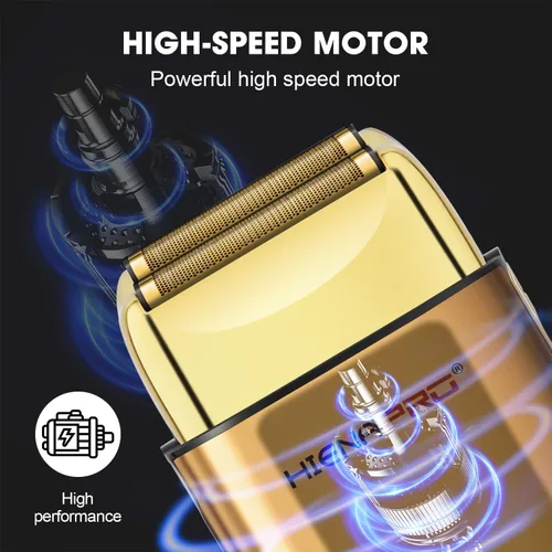 Miniatura 4 de HIENA PRO Afeitadora de aluminio para hombres barbería, recortadora eléctrica doble, maquinilla de afeitar eléctrica profesional, afeitadora