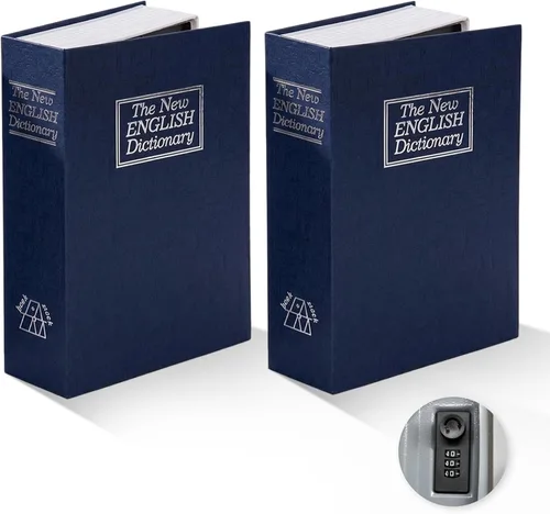 Miniatura 9 de SEPOX® Twins Caja Fuerte con Forma de Libro, Caja de Seguridad con Cerradura de Combinación Premium - Segura para Dormitorio y Versátil - Cubierta