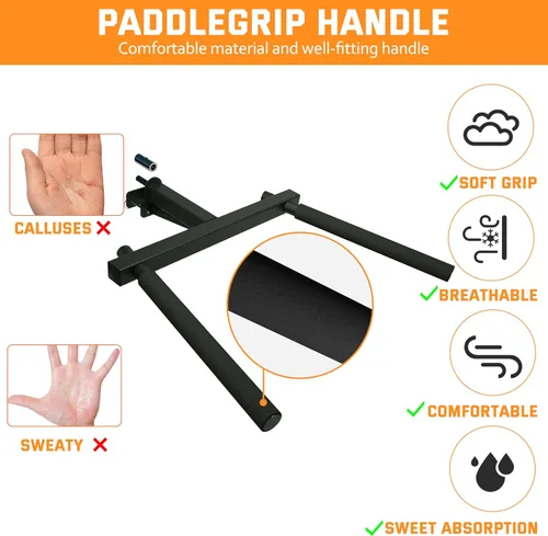Miniatura 6 de Dip Bar Attachment for 2"x2" Squat Rack, Heavy Duty Power Rack Attachment with 5/8" or 1" Hole Para 2"x2" Rack con 5/8" o 1" agujero