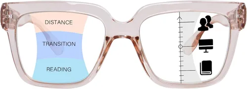 Miniatura 9 de Gafas de lectura progresivas multienfoque para mujer, de gran tamaño, bloqueo de luz azul, estilo Oprah, lectores de computadora