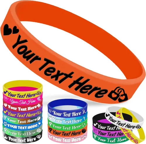 Miniatura 19 de Pulseras de silicona personalizadas, pulseras de goma personalizadas a granel para eventos, regalos de motivación deportiva, apoyos para hombres