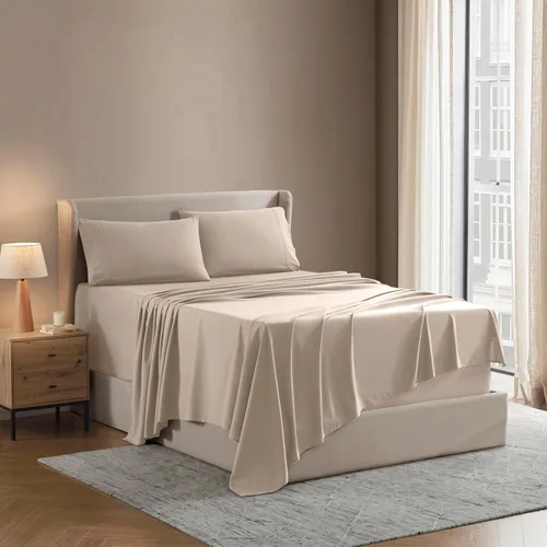 Nestl - Juego de sábanas. Juego de sábanas 1800 con bolsillo profundo – Sábanas de microfibra de doble cepillado lujosas de hotel – Sábana de 03 -