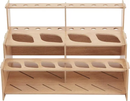 Miniatura 19 de Mezzo Artist Paint and Brush Rack - Soporte de Escritorio Multicapa de Laminado Veteado de Madera Organizador de Almacenamiento y Exhibición