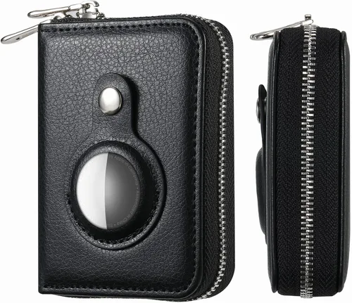 Bingcok Billetera pequeña para hombre, billetera minimalista de piel sintética, bloqueo RFID, organizador de tarjetas de crédito con soporte para