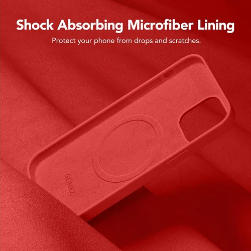 Miniatura 615 de GONEZ Funda de silicona para iPhone 15 Pro Max, compatible con Magsafe, protector de cámara + protector de pantalla, forro de microfibra suave