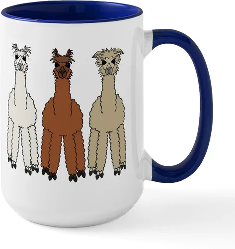 Miniatura 9 de CafePress Alpaca (No Text) Large Mug 15 oz (444 ml) Ceramic Coffee Mug