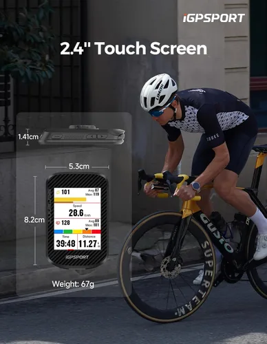Miniatura 2 de iGPSPORT BSC300T Ordenador de bicicleta inalámbrico GPS, navegación GPS con pantalla táctil, mapas sin conexión, advertencia fuera de ruta