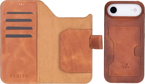 Miniatura 31 de Venito Florence - Funda de piel compatible con Samsung Galaxy S9, extra segura con bloqueo RFID, cartera desmontable para teléfono (gris decolorado)