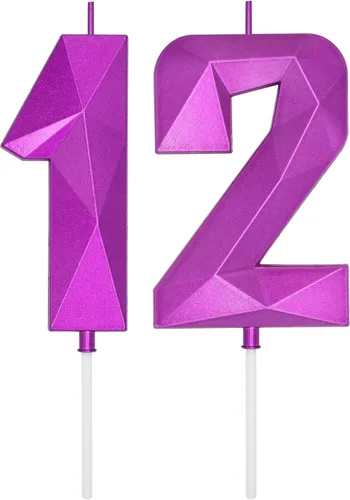 Miniatura 114 de DERVENTA Velas de cumpleaños con números grandes, 3D, color rosa, 3.7 pulgadas, decoración para tartas de fiesta, 1 pieza (número 3 rosa)