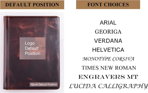 Miniatura 2 de Carpeta de piel auténtica para negocios, cartera de 3 anillas, carpeta de negocios con cremallera para hombres y mujeres, color marrón, Marrón
